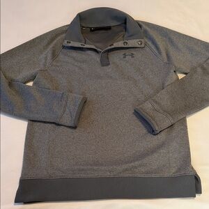 Kid’s Loose Heat Gear Under Armour Heather Gray Quarter-Zip Pullover